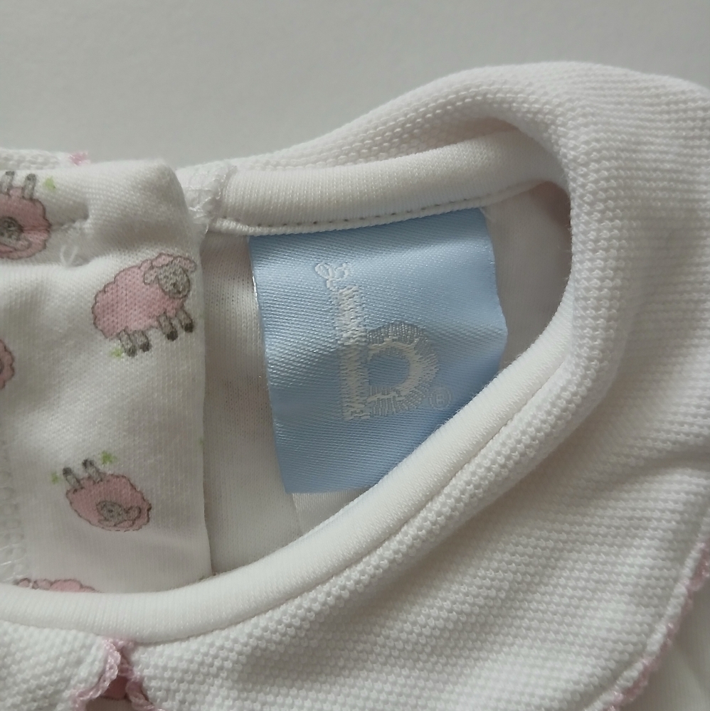 Bella Bliss baby one piece pajamas onsie 12 months pink sheep's